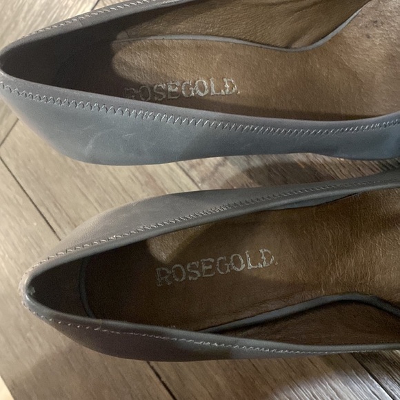 ROSEGOLD Grey Studded heel almond toe shoes | 38 1/2 / 8 1/2 - Picture 8 of 12